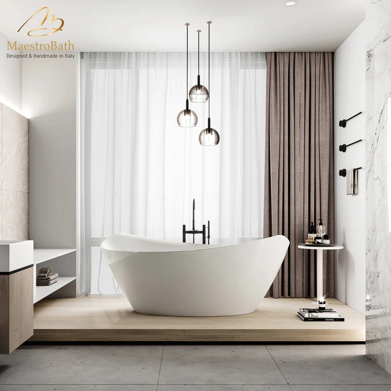 Freestanding bath context