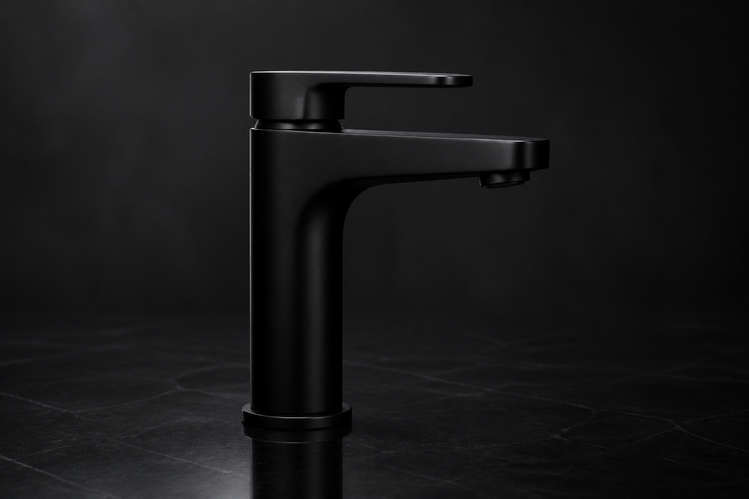 Matte black faucet