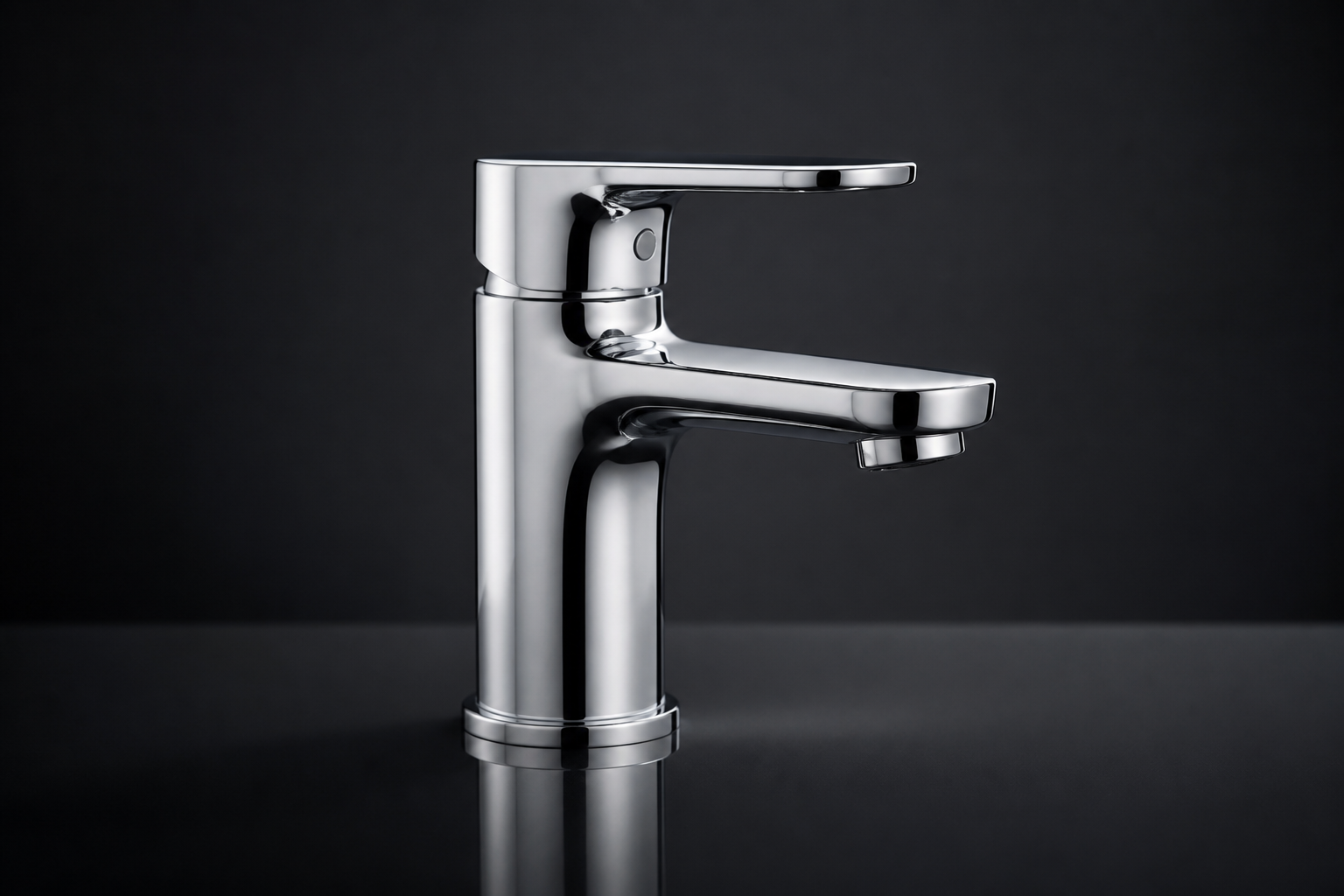 Chrome basin mixer